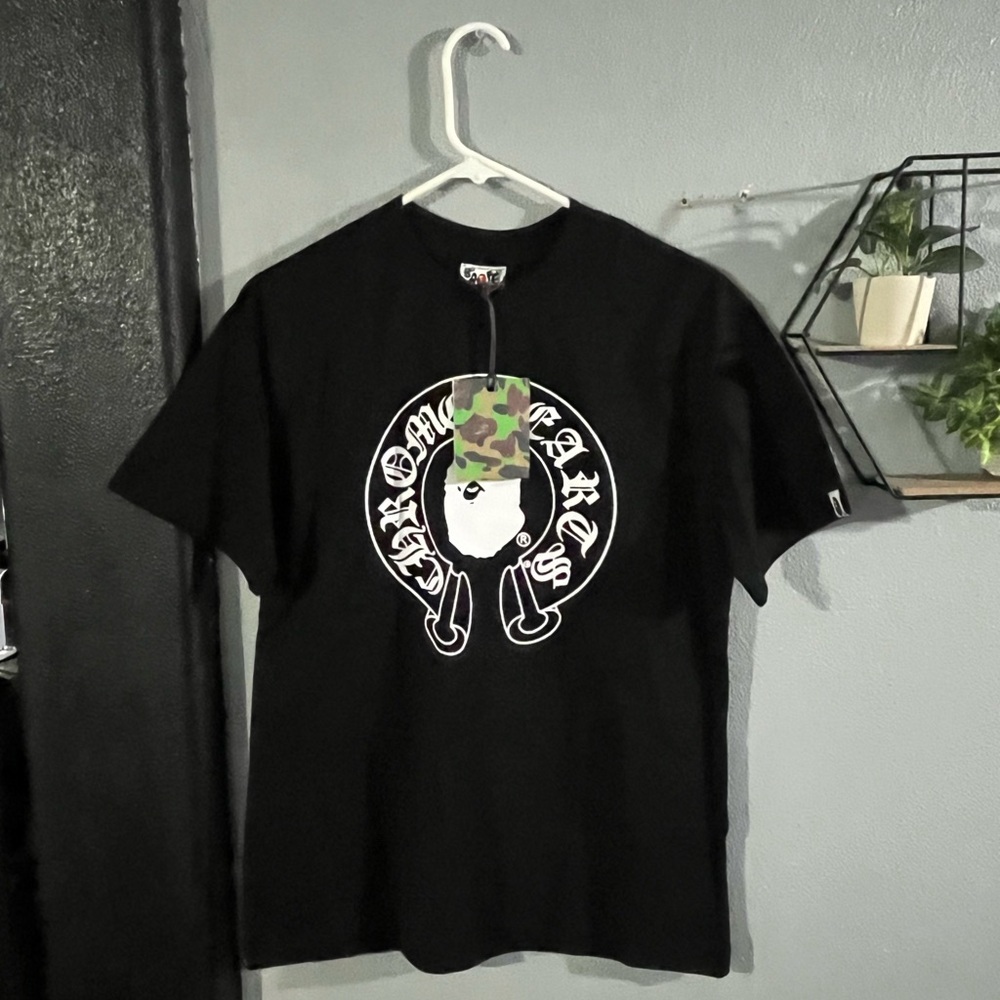 NWT Chrome Hearts x Bape Black Graphic Tee Size S - Picture 8 of 8